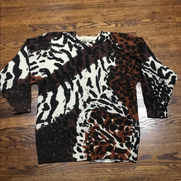 Vintage Animal Print Sweater - Picture 3 of 8